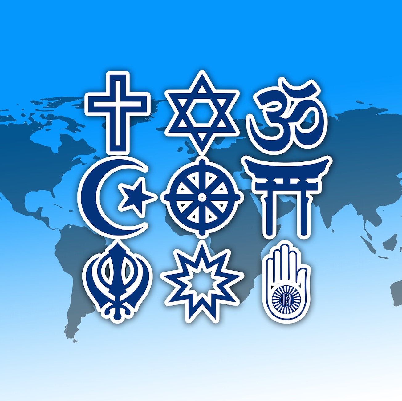 World religion symbols for kids and students